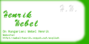 henrik webel business card